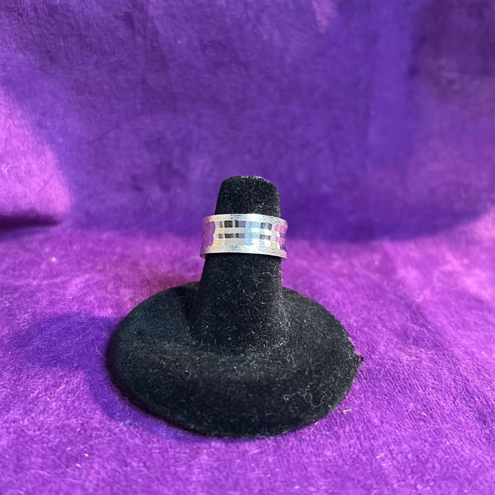 VINTAGE ESPO STERLING SILVER DISCO BALL RING